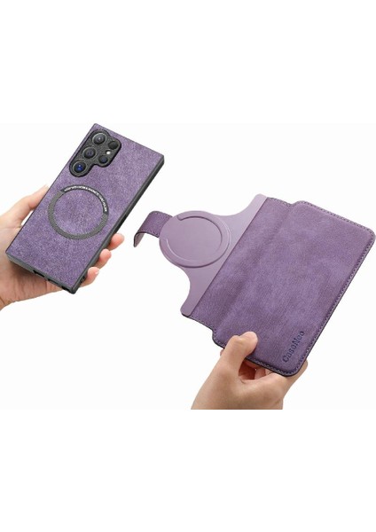 Samsung Galaxy S24 Ultra Cüzdan Mıknatıs Koruyucu Malzeme Için Flip Case (Yurt Dışından) modelleri