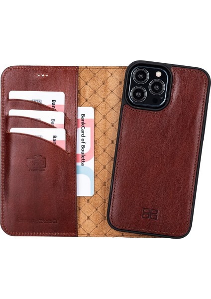 Apple iPhone 13 Pro Uyumlu Deri Cüzdanlı Kılıf F2 Kahve fiyatları