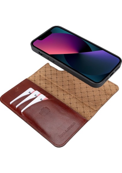 Apple iPhone 13 Pro Uyumlu Deri Cüzdanlı Kılıf F2 Kahve indirimleri