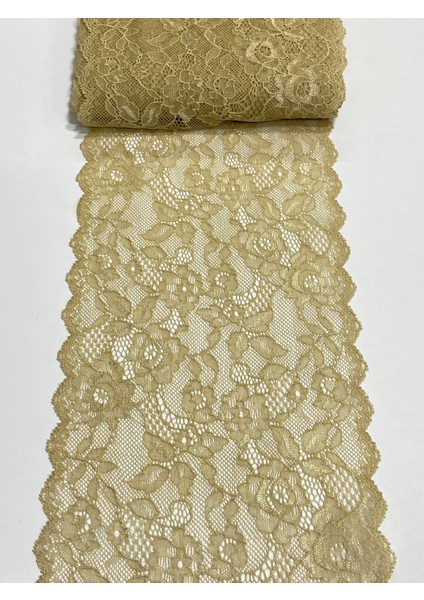 Likralı Geniş Dantel / Esnek Dantel / 1 Metre