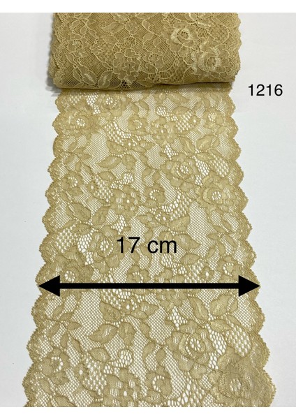 Likralı Geniş Dantel / Esnek Dantel / 1 Metre fırsatları