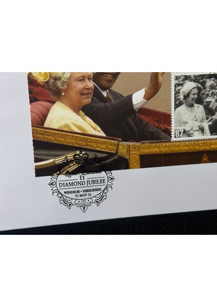 Her Majesty The Queen Diamond Jubilee 1952-2012 Queen Elisabeth Iı. ve Nelson Mandela Ilk Gün Zarfı Limited 75/75 Nadir fırsatları