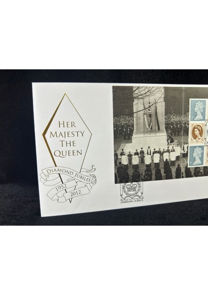 Her Majesty The Queen Diamond Jubilee Elmas Jübile 1952-2012 Queen Elisabeth Iı. Ilk Gün Zarfı Block Pullu Limited 75/75 Nadir fiyatları