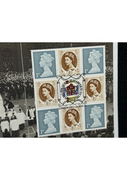Her Majesty The Queen Diamond Jubilee Elmas Jübile 1952-2012 Queen Elisabeth Iı. Ilk Gün Zarfı Block Pullu Limited 75/75 Nadir fırsatları