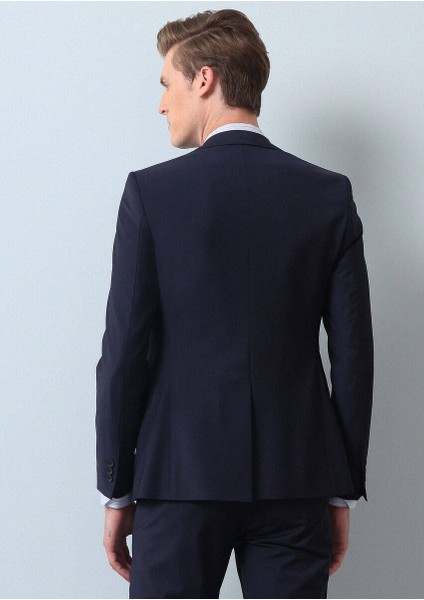 Saks Düz Fashion Slim Fit Yün Karışımlı Takım Elbise fırsatları