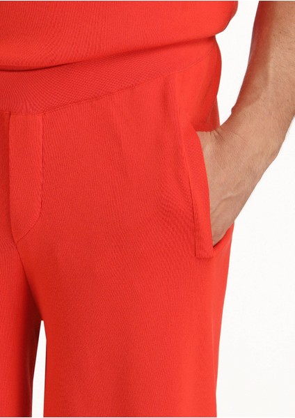 Turuncu Düz Örme Regular Fit Spor Bermuda modelleri