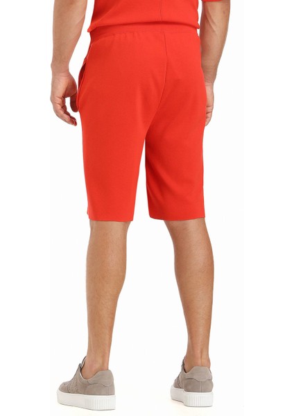 Turuncu Düz Örme Regular Fit Spor Bermuda fırsatları