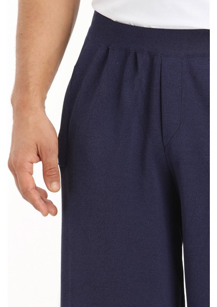 Lacivert Düz Örme Regular Fit Spor Bermuda modelleri