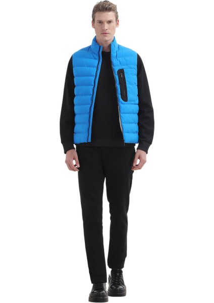 Mavi Regular Fit Dik Yaka Casual Dokuma Spor Yelek fiyatları