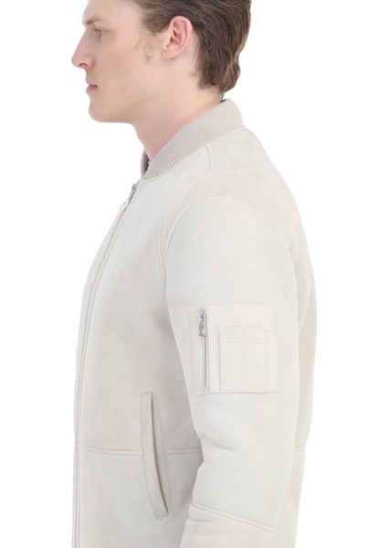 Bej Regular Fit Dik Yaka Casual Kürk Deri Mont indirimleri