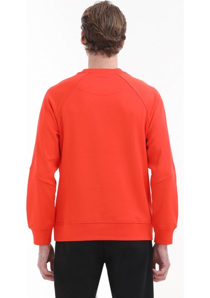 Turuncu Bisiklet Yaka Düz Sweatshırt indirimleri