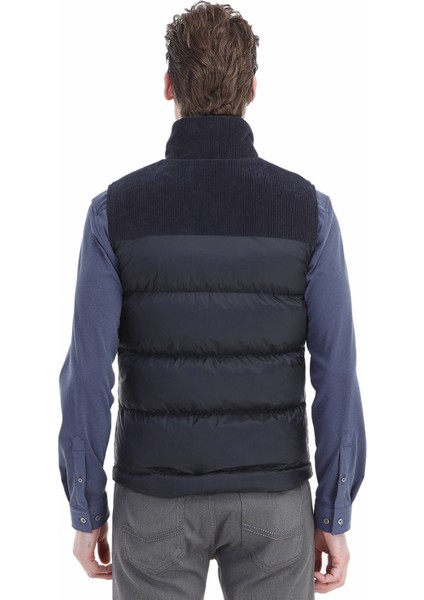 Lacivert Regular Fit Dik Yaka Casual Dokuma Spor Yelek indirimleri