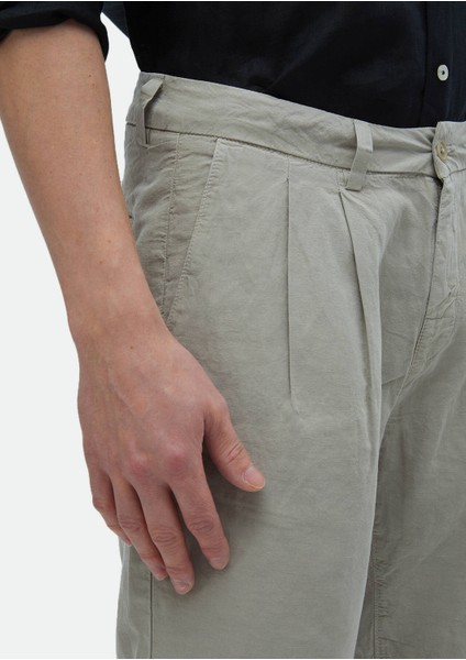 Bej Düz Dokuma Carrot Fit Casual %100 Pamuk Bermuda fırsatları