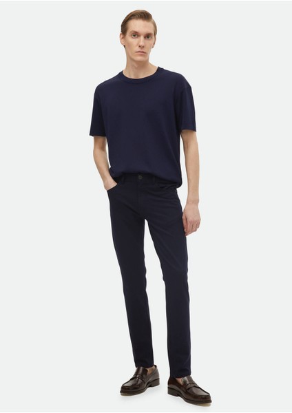 Lacivert Bisiklet Yaka Düz Örgü Triko fiyatları