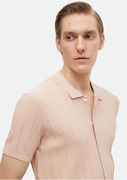 Pembe Polo Yaka Jakarlı Triko modelleri