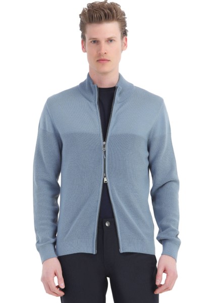 Mavi Bisiklet Yaka Selanik Pamuk Karışımlı Hırka modelleri