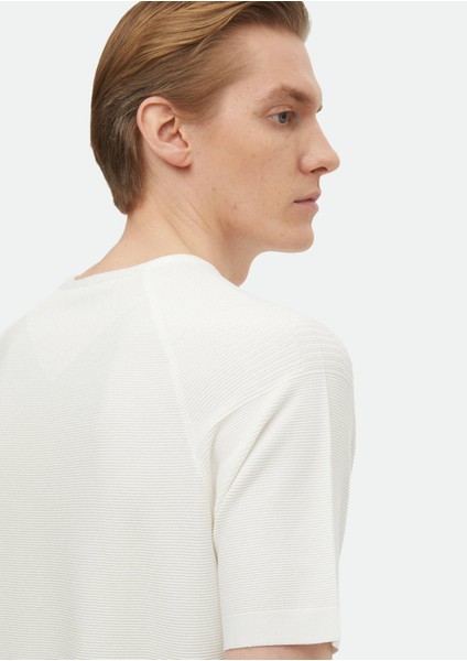 Ekru Bisiklet Yaka Jakarlı Triko fırsatları