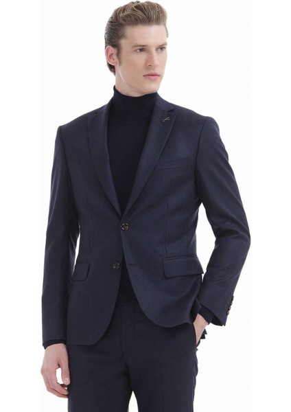 Lacivert Tam Balıkçı Yaka Düz Örgü %100 Yün Triko Kazak fırsatları