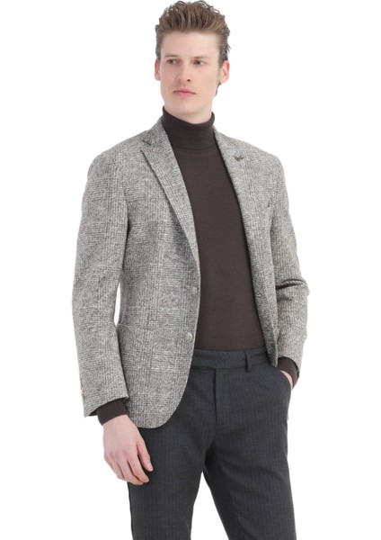 Kahverengi Tam Balıkçı Yaka Düz Örgü %100 Yün Triko Kazak modelleri