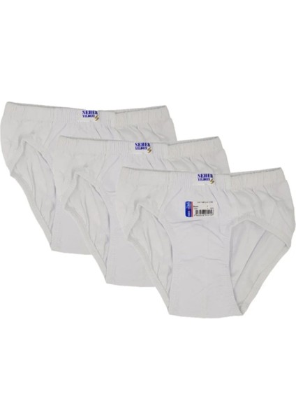 Beyaz Penye Kom Erkek Slip Külot 3lü