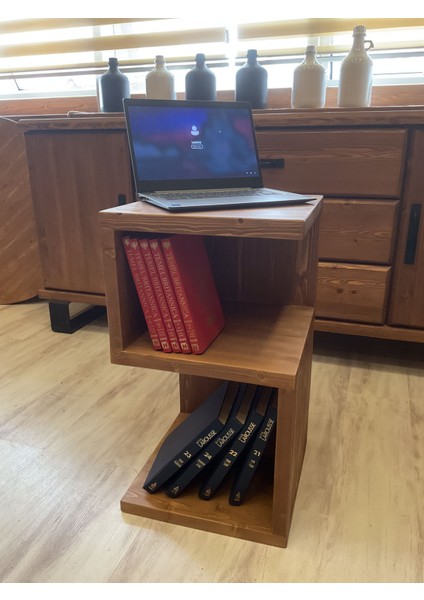 Ahşap Masif Yan Sehpa Kitaplık fiyatları