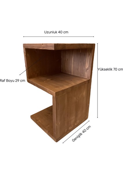 Ahşap Masif Yan Sehpa Kitaplık fırsatları