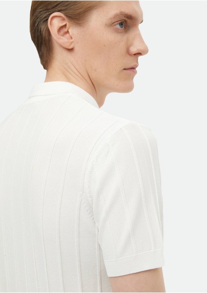 Ekru Polo Yaka Jakarlı Triko fırsatları