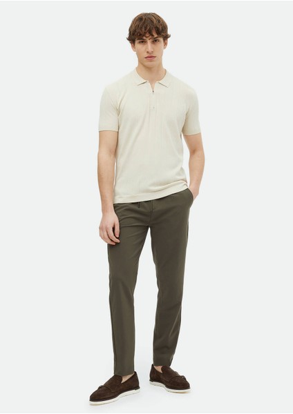 Bej Polo Yaka Jakarlı Triko fiyatları