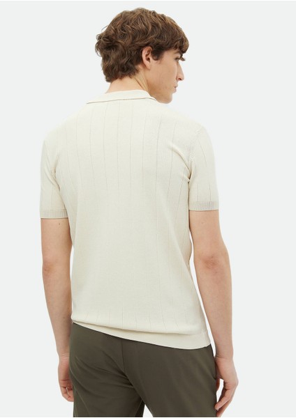 Bej Polo Yaka Jakarlı Triko fırsatları