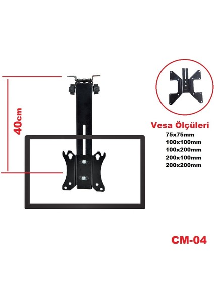Cm-04 Eğimli Tavan Askı Aparatı 17 "-32 " fiyatları
