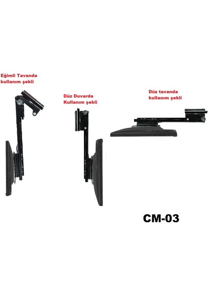 Cm-04 Eğimli Tavan Askı Aparatı 17 "-32 " indirimleri