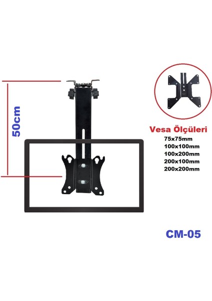 Cm-05 Eğimli Tavan Askı Aparatı 17 "-32 " fiyatları