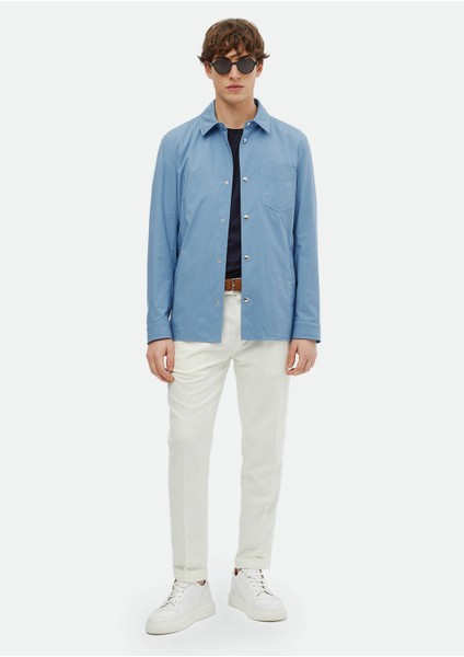 Mavi Regular Fit Gömlek Yaka Casual Dokuma Mont fiyatları