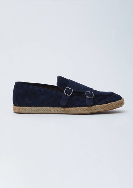 Lacivert Süet Casual Loafer