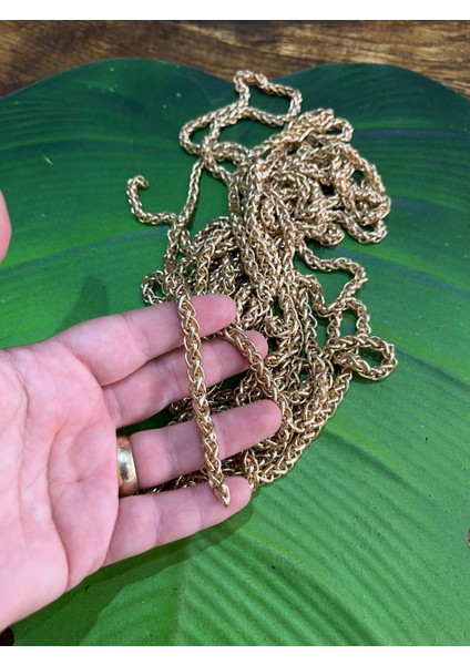 1 Metre Altın Sarısı Kalın Zincir Dikiş Giyim Çanta Aksesuarı