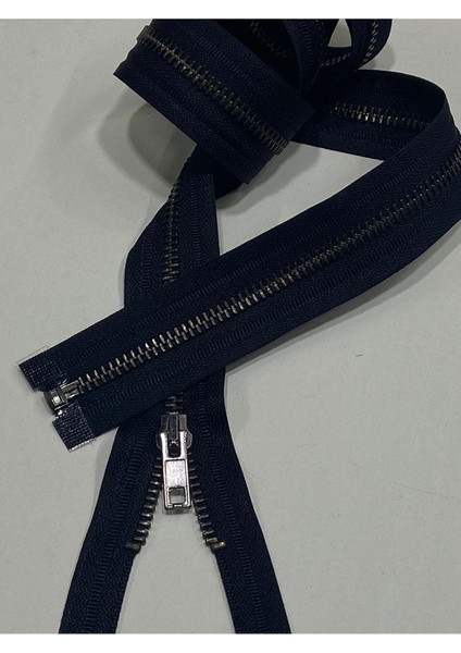 Demir Diş Kaban Mont Fermuarı 100 cm Siyah/ Antrasit Diş 5 Numara fiyatları