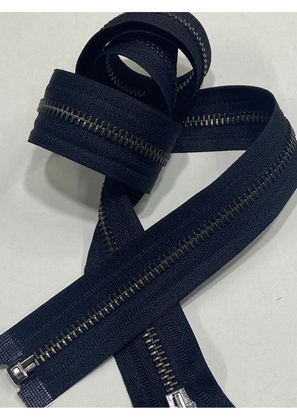 Demir Diş Kaban Mont Fermuarı 100 cm Siyah/ Antrasit Diş 5 Numara fırsatları