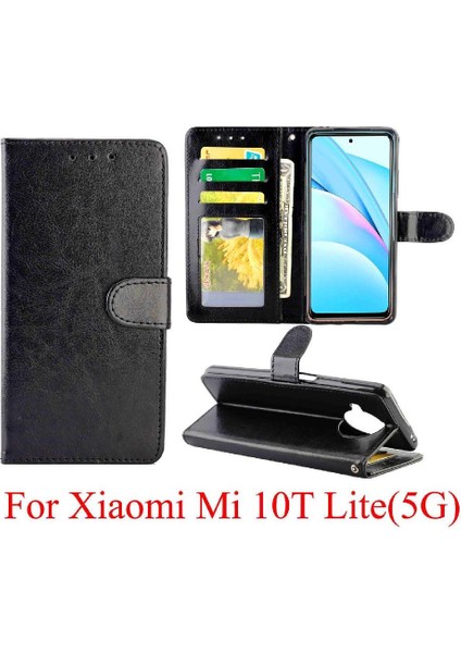 Mays Shop Xiaomi Mi 10T Lite Için Flip Case 5g Darbeye Pu Deri Kickstand Kart (Yurt Dışından)