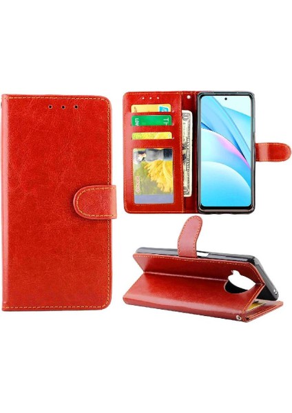 Mays Shop Xiaomi Mi 10T Lite Için Flip Case 5g Darbeye Pu Deri Kickstand Kart (Yurt Dışından)