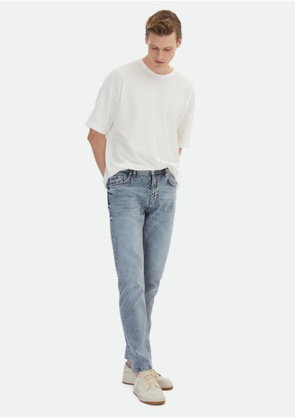 Ekru Jakarlı Bisiklet Yaka %100 Pamuk T-Shirt fiyatları