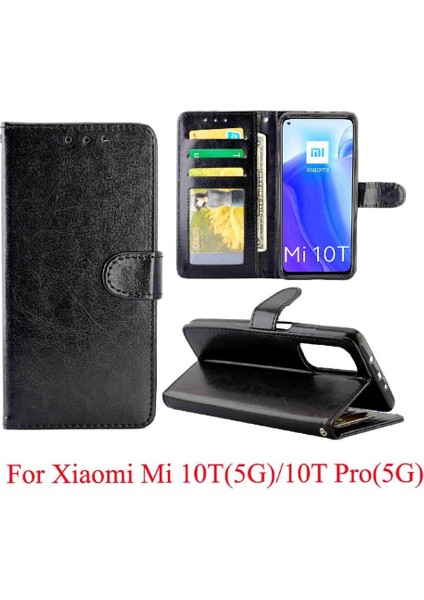 Xiaomi Mi 10T Pro 5g Için Flip Case Kickstand Pu Deri Kart Tutucu (Yurt Dışından)