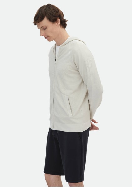 Bej Kapüşonlu Jakarlı Hırka modelleri