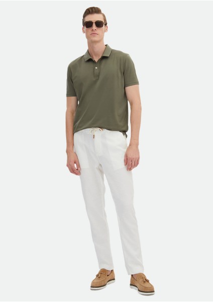 Haki Düz Polo Yaka %100 Pamuk T-Shirt fiyatları