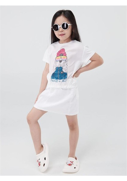 Kız Çocuk Pamuklu Köpek Baskılı Tshirt fiyatları