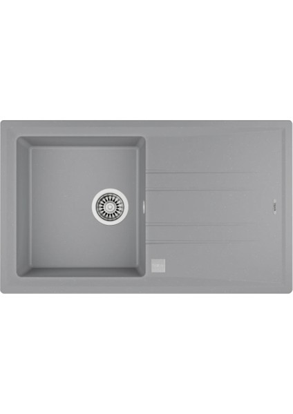 - STONE 50 B-TG METALLIC GREY - Ankastre Granit Eviye - Metalik Gri - 86 cm - 115330014