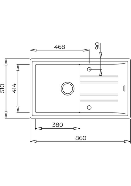 - STONE 50 B-TG METALLIC GREY - Ankastre Granit Eviye - Metalik Gri - 86 cm - 115330014 fırsatları