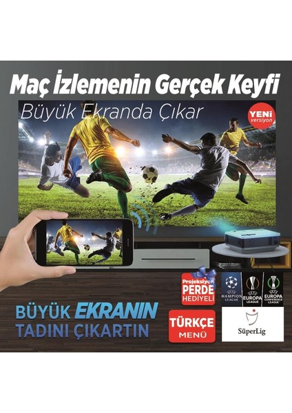 VANKYO Leisure 410 5G WiFi Projeksiyon Cihazı - 1080P Destekli - 240 İnç Yansıtma - Dahili Hoparlör - PS5/PS4/XBOX/HDMI