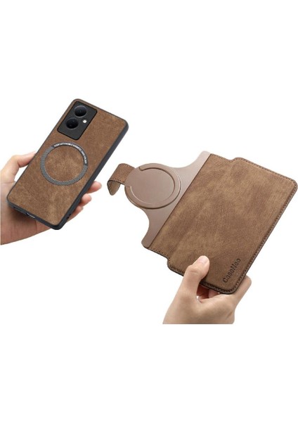 Vıvo V29 Lite Kart Standı Mıknatıs Koruyucu Malzeme Için Flip Case Retro (Yurt Dışından)