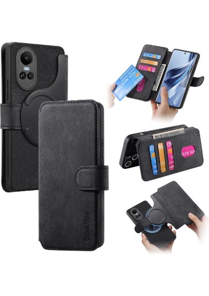 Oppo Oppo 10 5g Mıknatıs Koruyucu Malzeme Için Flip Case Retro Kart Standı (Yurt Dışından) fiyatları