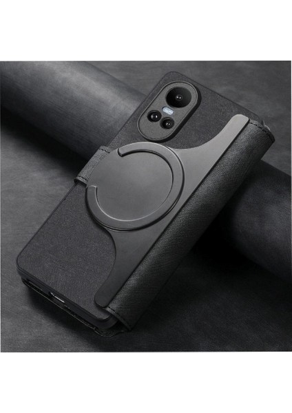 Oppo Oppo 10 5g Mıknatıs Koruyucu Malzeme Için Flip Case Retro Kart Standı (Yurt Dışından) modelleri